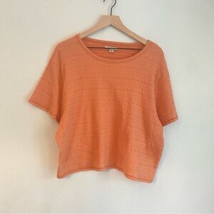 American Eagle Outfitters Orange Boxy Crew Neck Tee‎